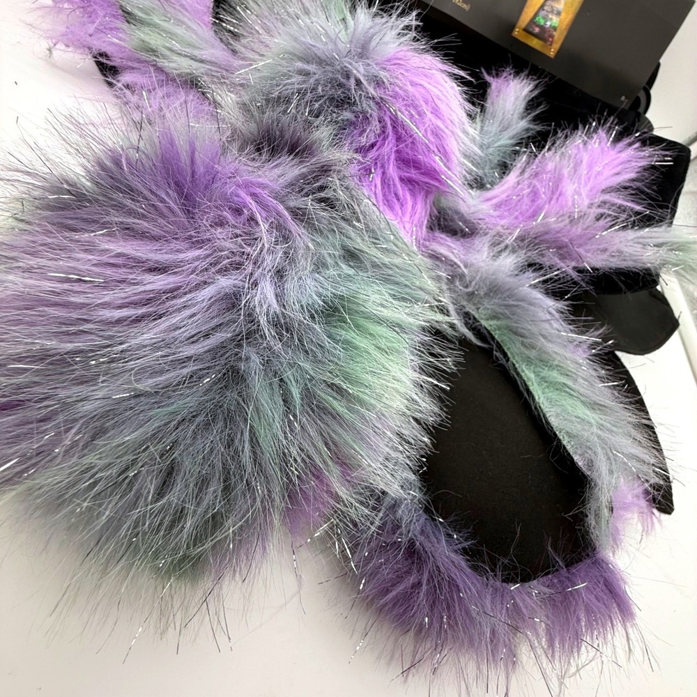 Cynthia Rowley Halloween Table Runner 14x72 New Faux Fur Spider whimsigoth spook